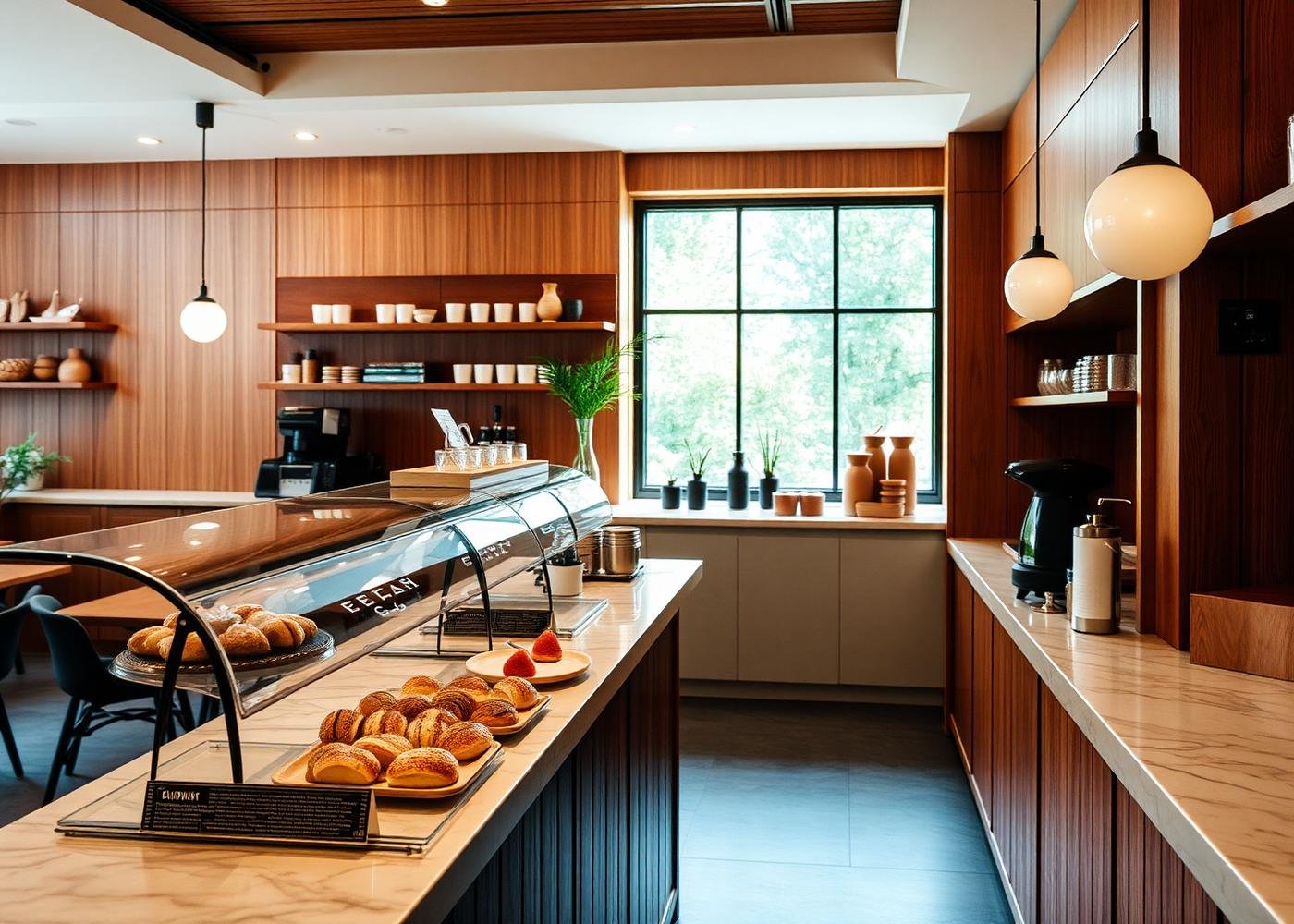 Modern café interior